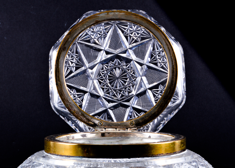 Cut Glass Vanity Jar