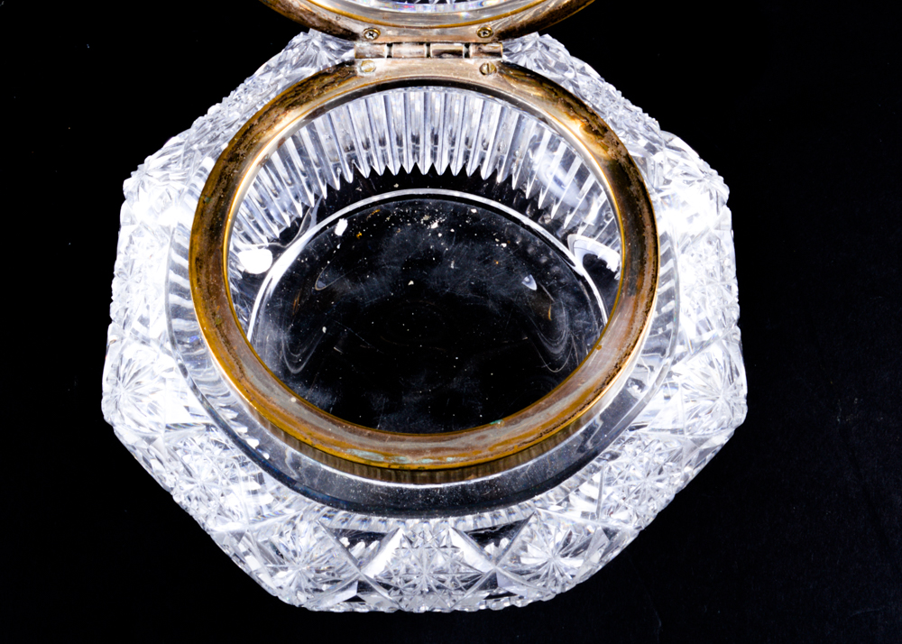 Cut Glass Vanity Jar