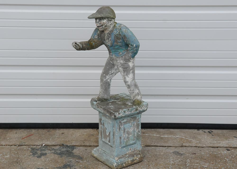 Vintage Concrete Lawn Jockey