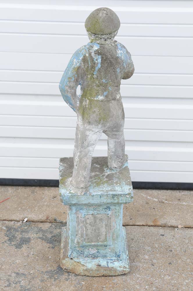 Vintage Concrete Lawn Jockey