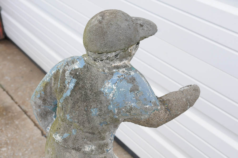 Vintage Concrete Lawn Jockey