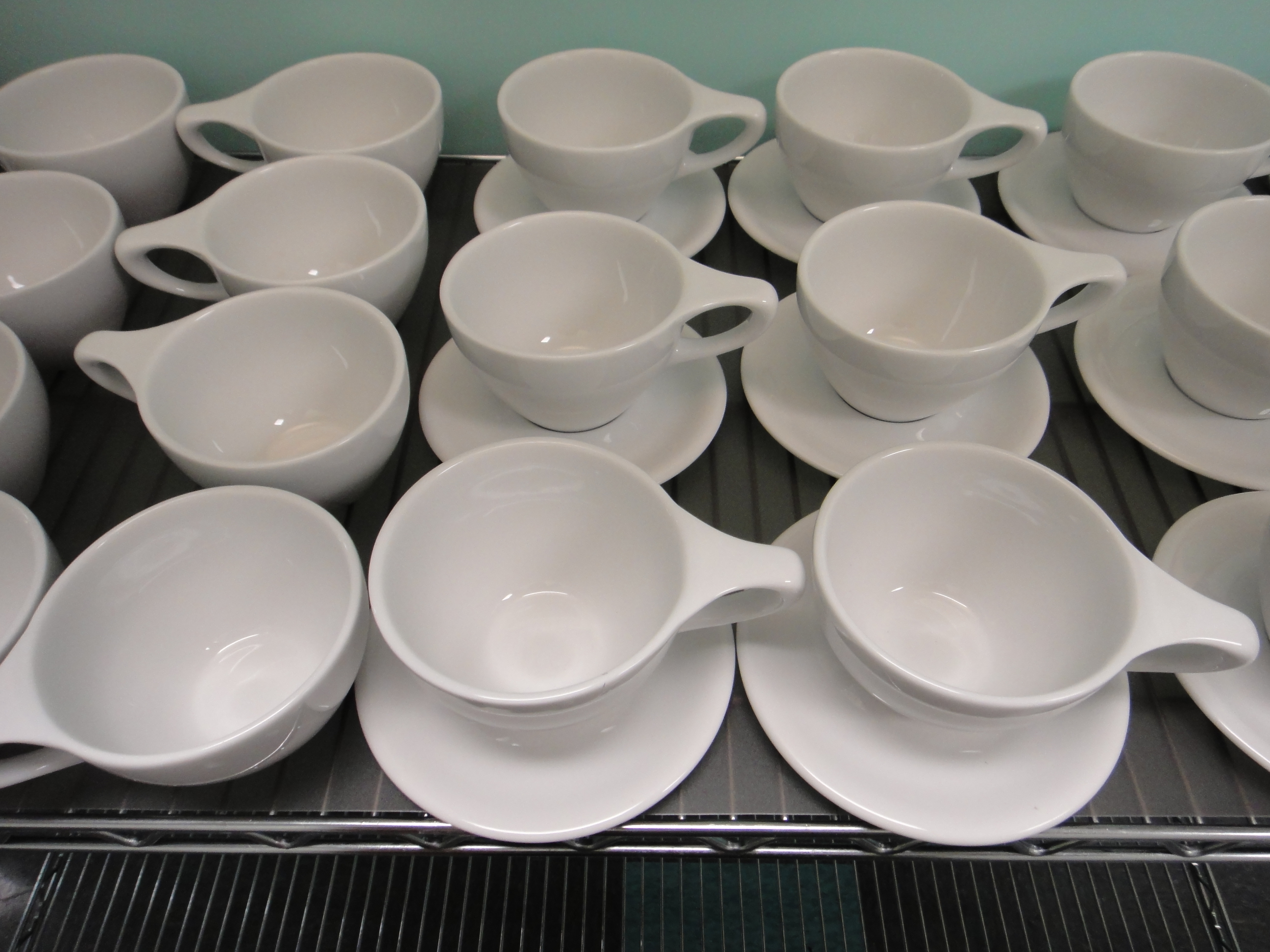 48 Pieces notNeutral 12 oz. LINO Latte Cups and Saucers 24 Sets