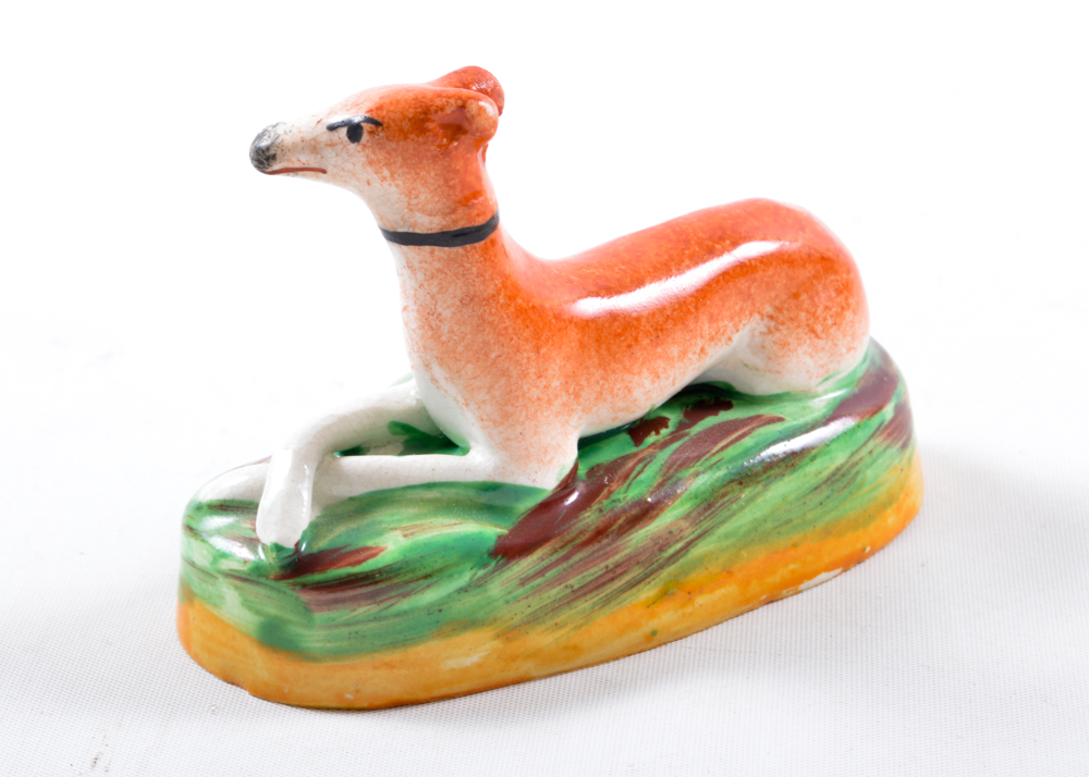 Staffordshire-Style Porcelain Dog Figurine