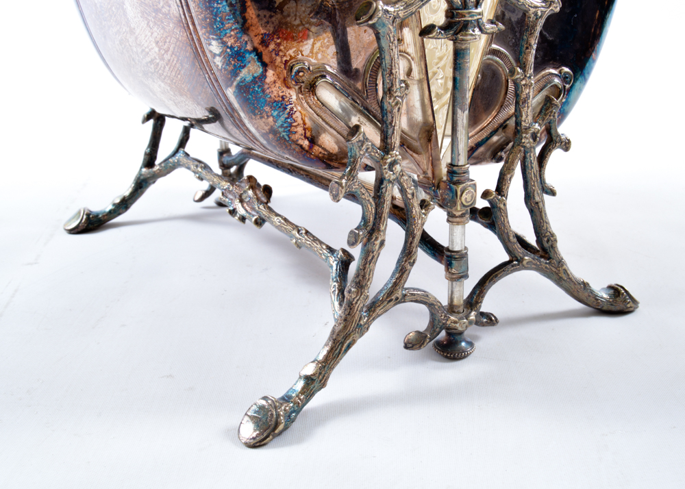 Antique Fenton Bros. Silver Plated Bread Warmer