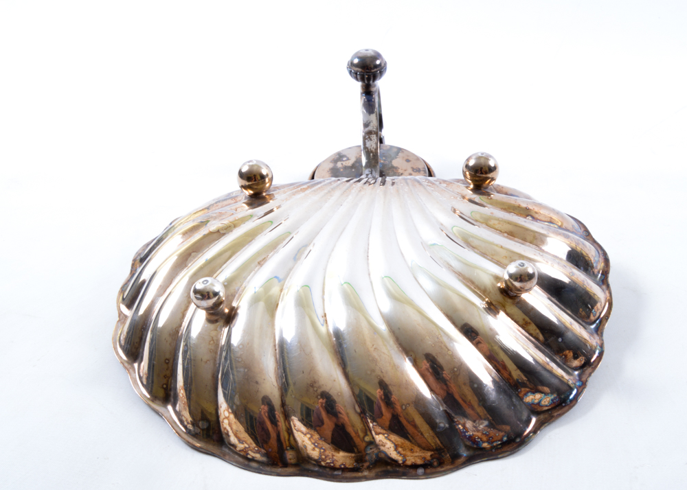Silver Plated Shell Motif Serving Pieces