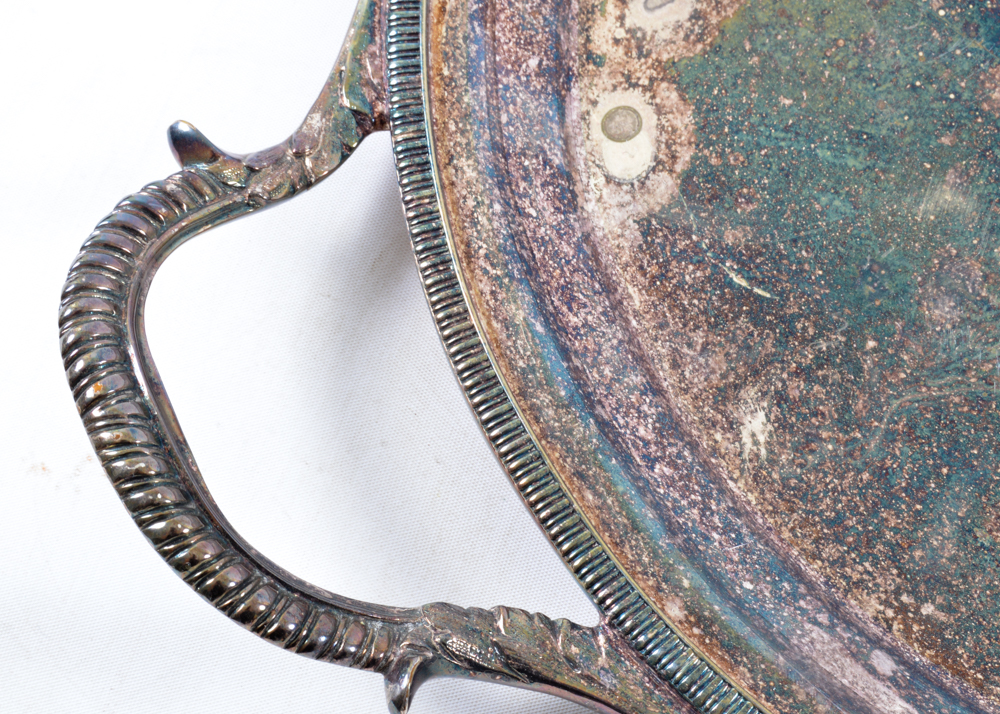 Three Silver Plated Serving Platters