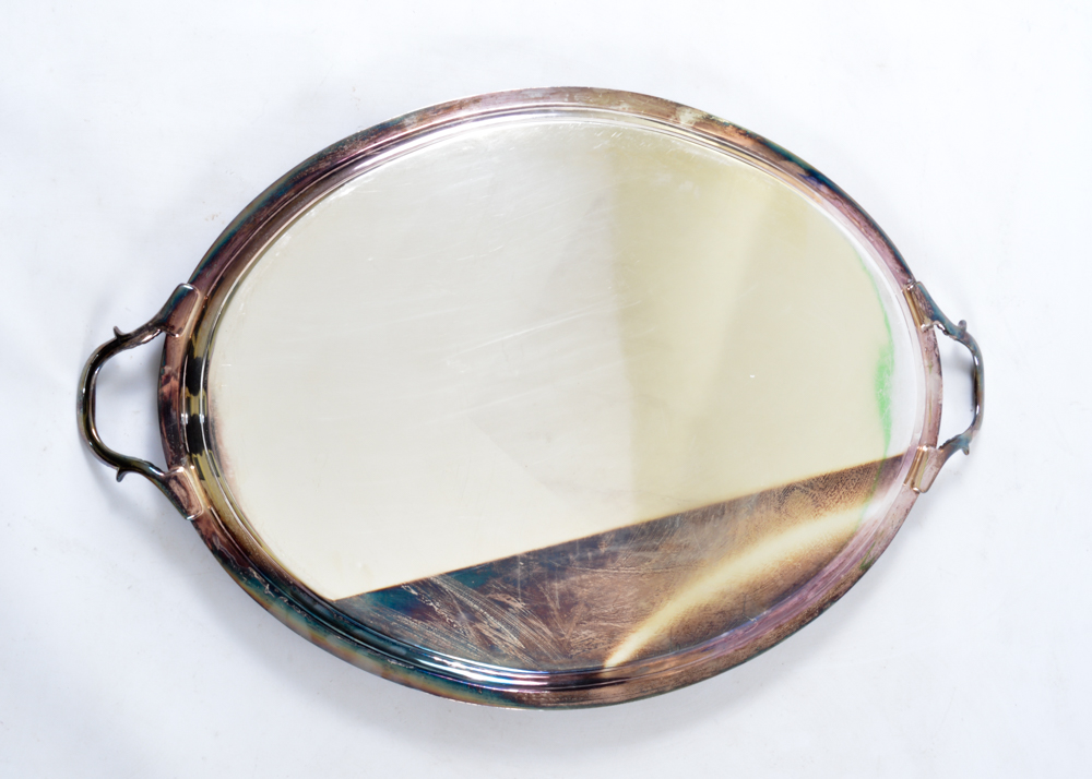 Three Silver Plated Serving Platters