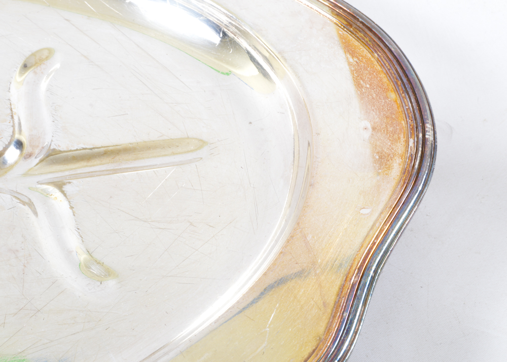 Three Silver Plated Serving Platters