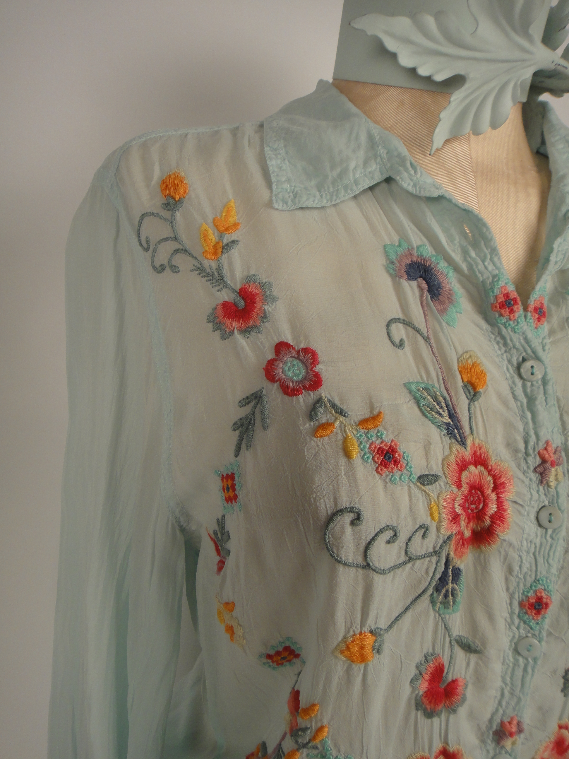 New Johnny Was Emroidered Vamina Blouse Size "S"