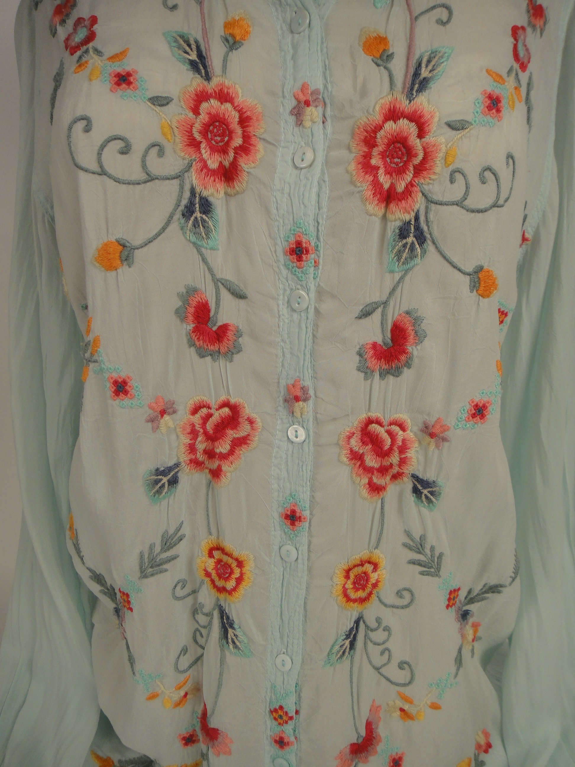 New Johnny Was Emroidered Vamina Blouse Size "S"