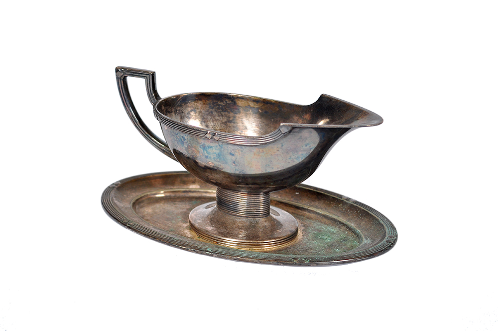 Alpacca Silver Tone Gravy Boat