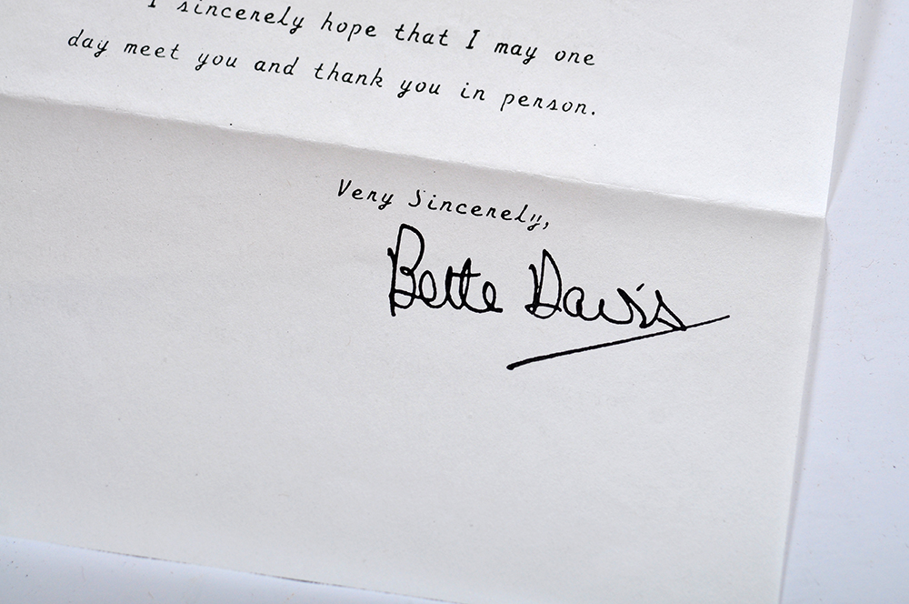Bette Davis Personal Memorabilia
