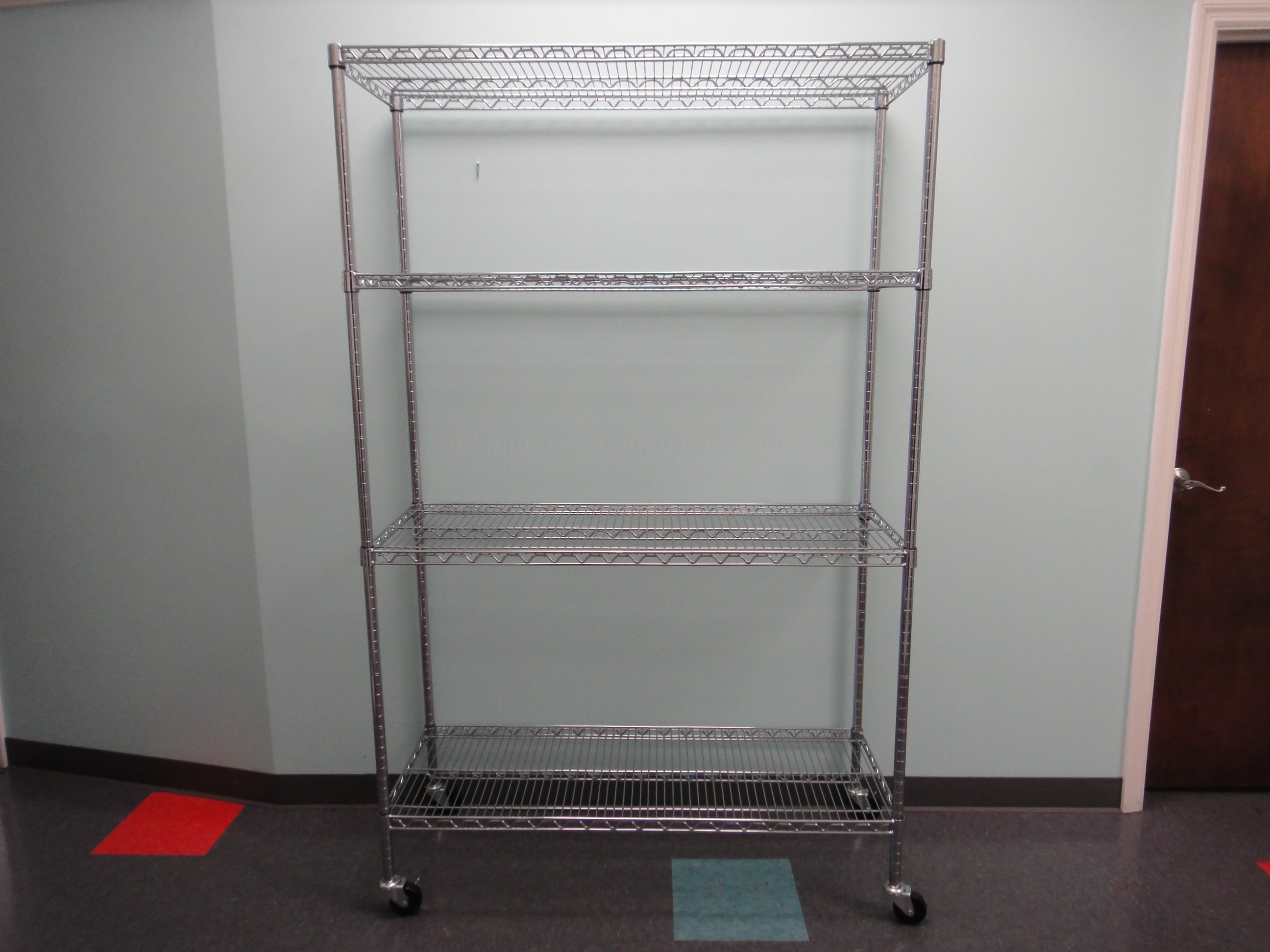 Four Shelf Seville Classics Commercial Steel Wire Shelving Unit