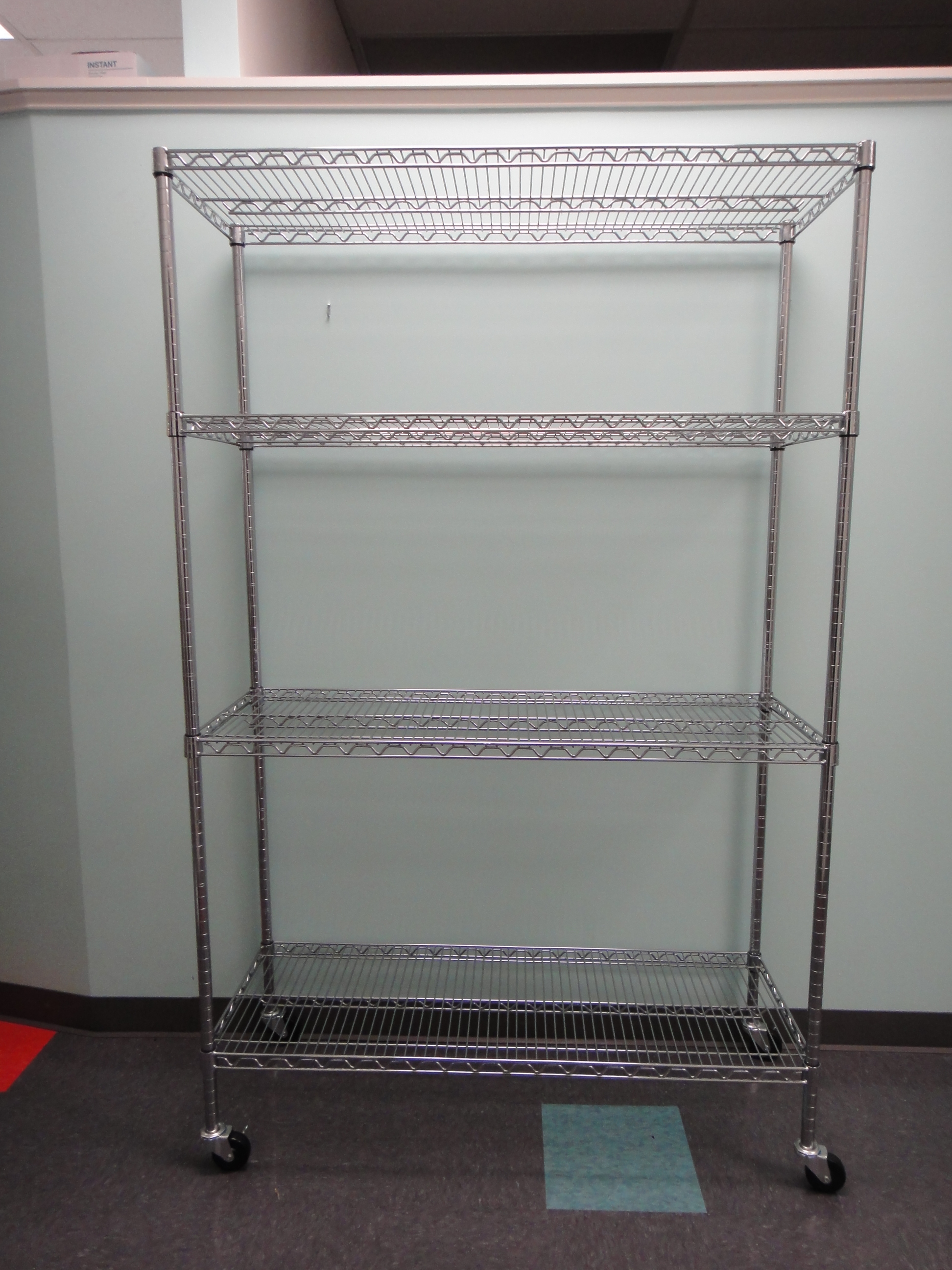 Four Shelf Seville Classics Commercial Steel Wire Shelving Unit