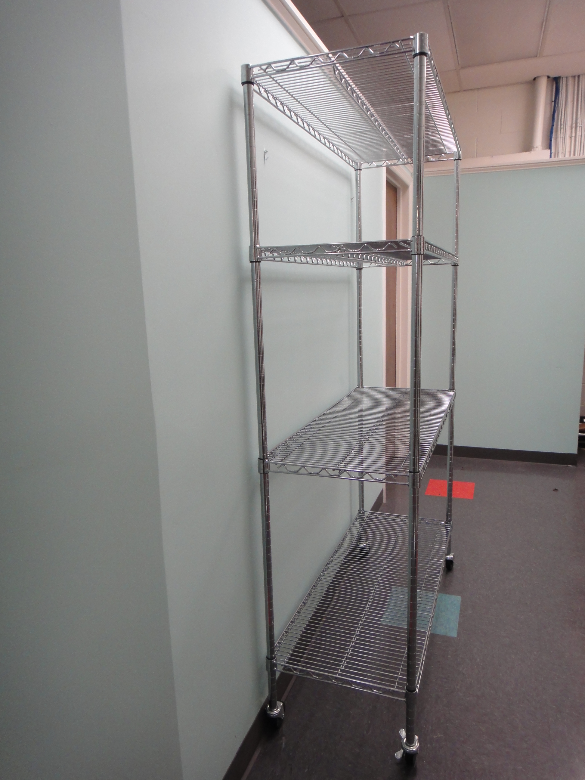 Four Shelf Seville Classics Commercial Steel Wire Shelving Unit