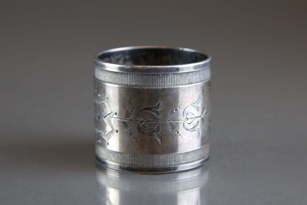 Two Antique Silver Plate Napkin Rings