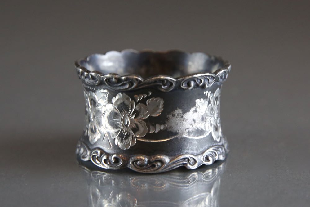 Two Antique Silver Plate Napkin Rings
