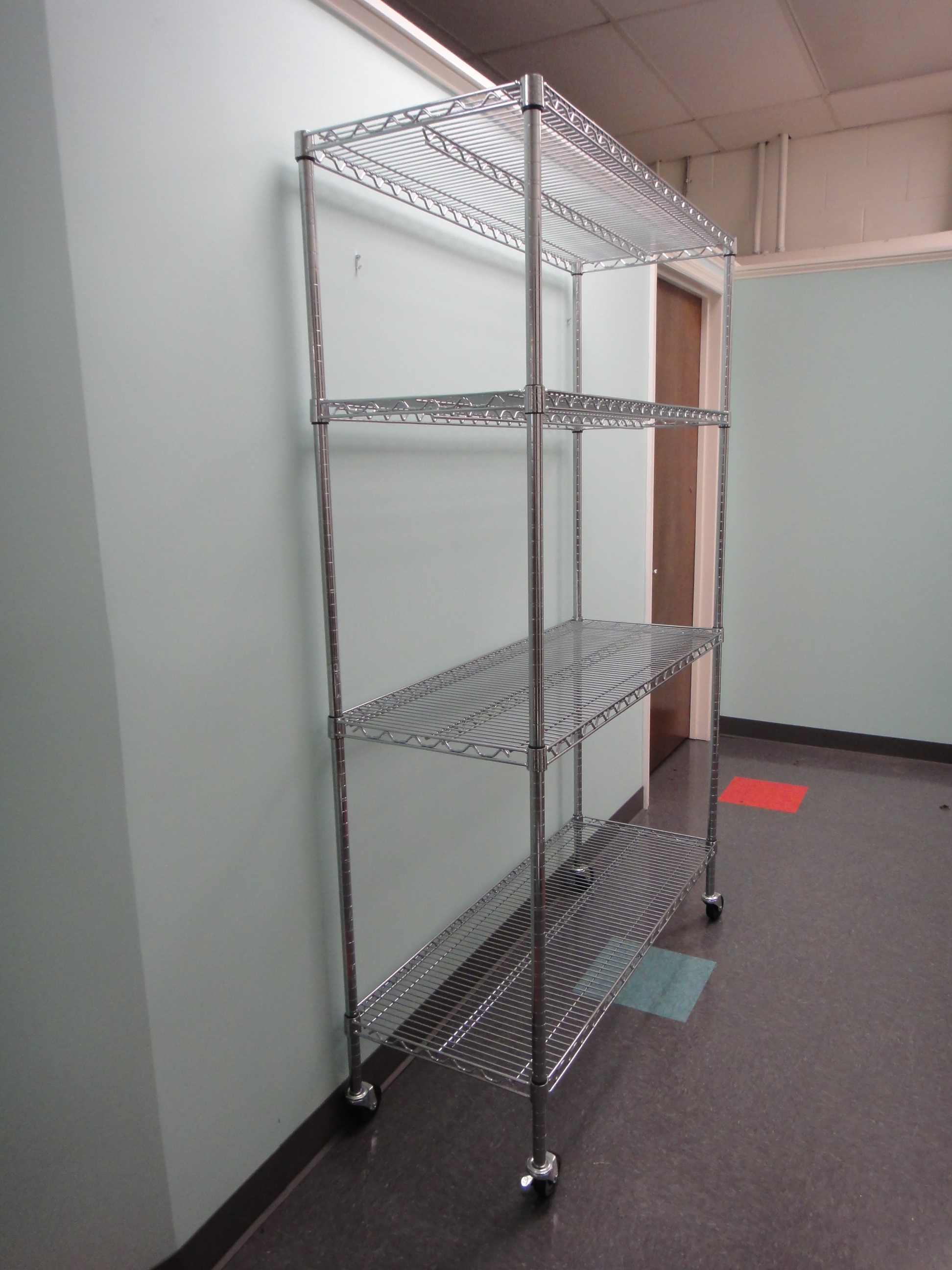 Four Shelf Seville Classics Commercial Steel Wire Shelving Unit