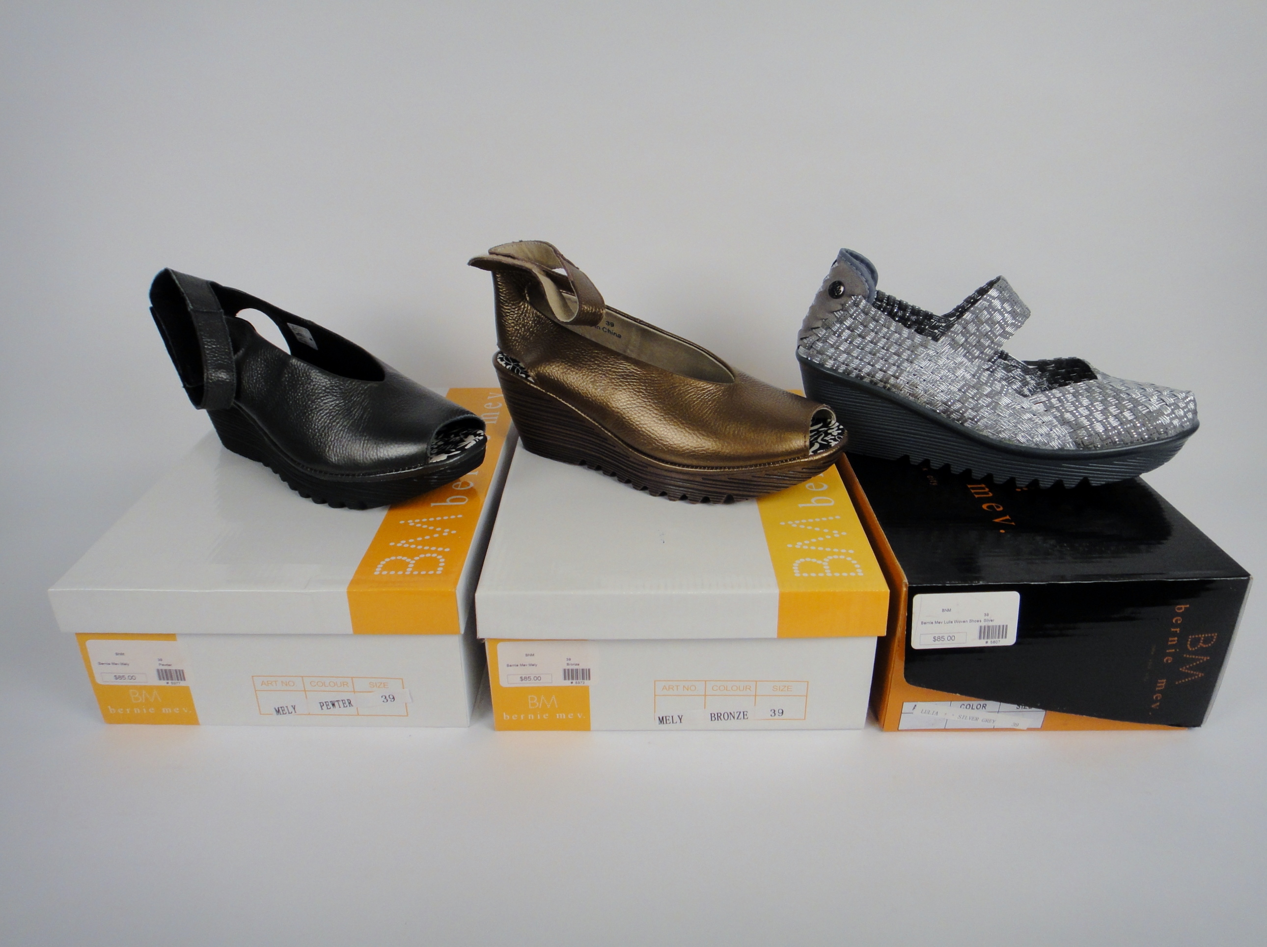 Three Pair of Lady's New Bernie Mew Shoes Size "8.5"