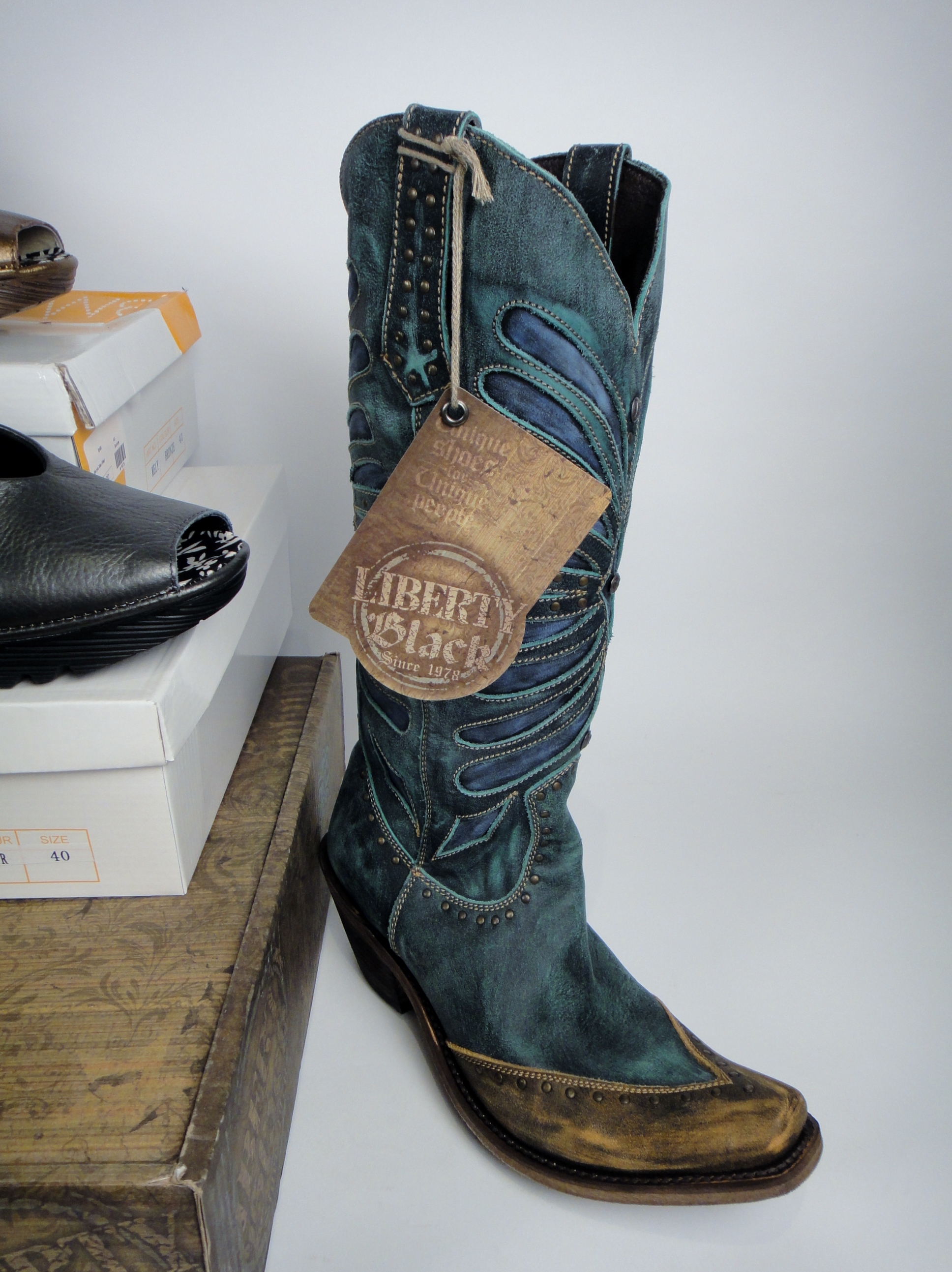 New Liberty Black Boots and Bernie Mev Shoes Size "9"