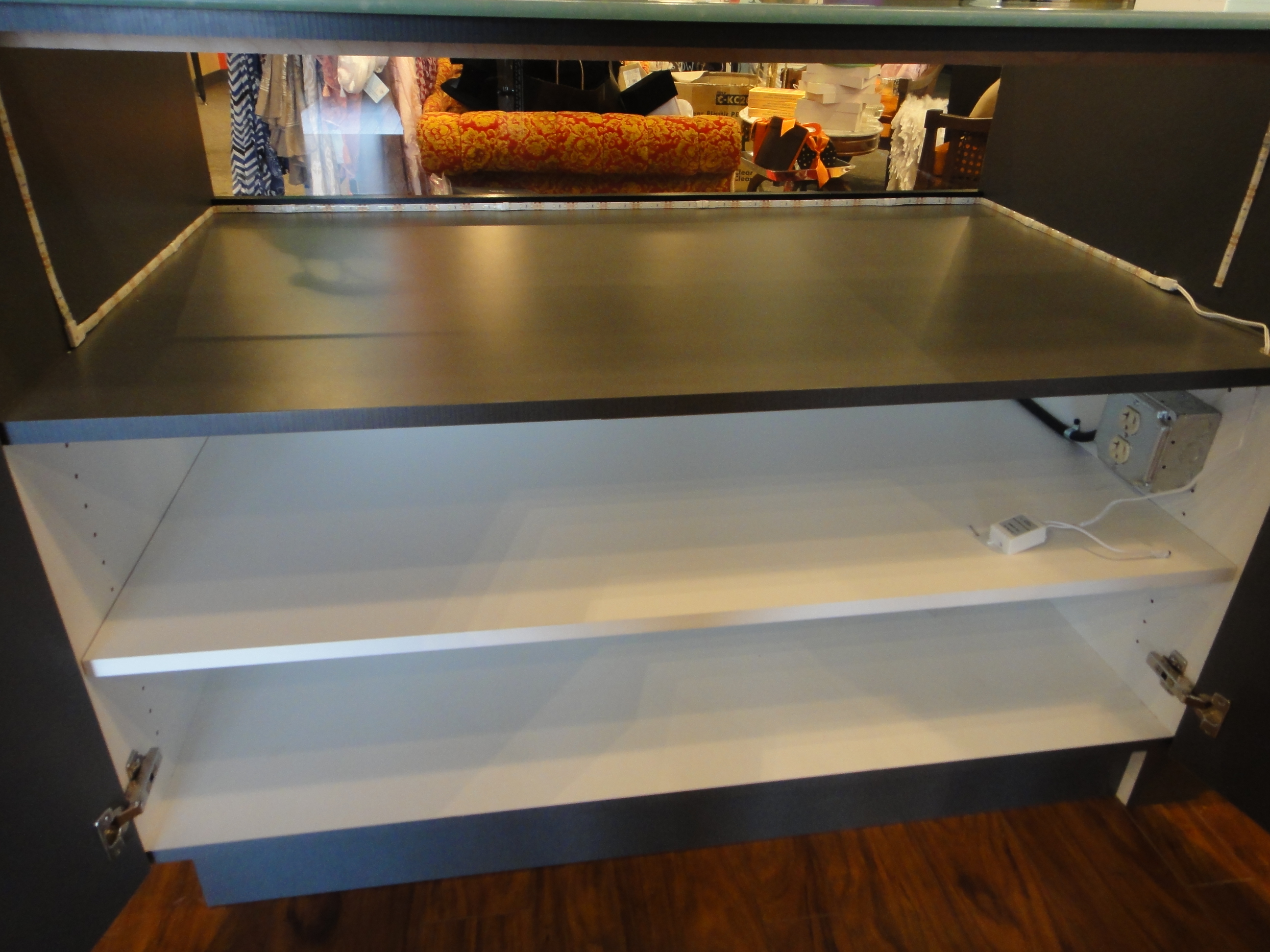 Custom Lighted Showcase by Thomas Cabinets