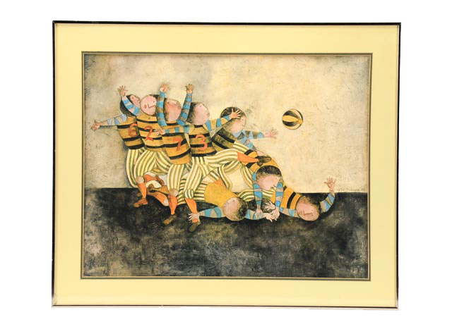 Offset Lithograph of Graciela Boulanger's "The Team"
