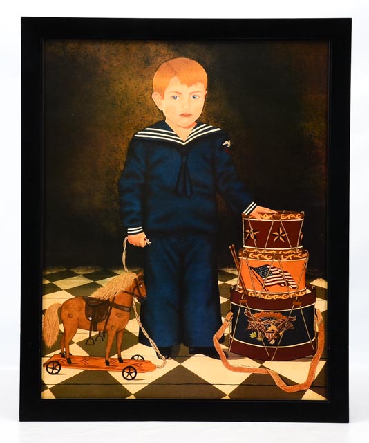 Pair of Paul Jamieson Folk Art Prints