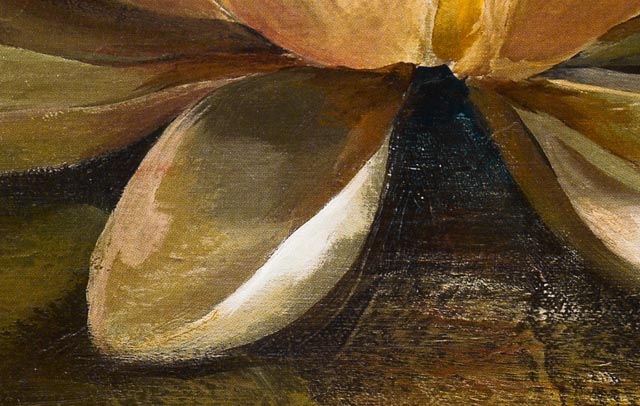 Offset Lithograph of Vivian Flasch Magnolia Painting