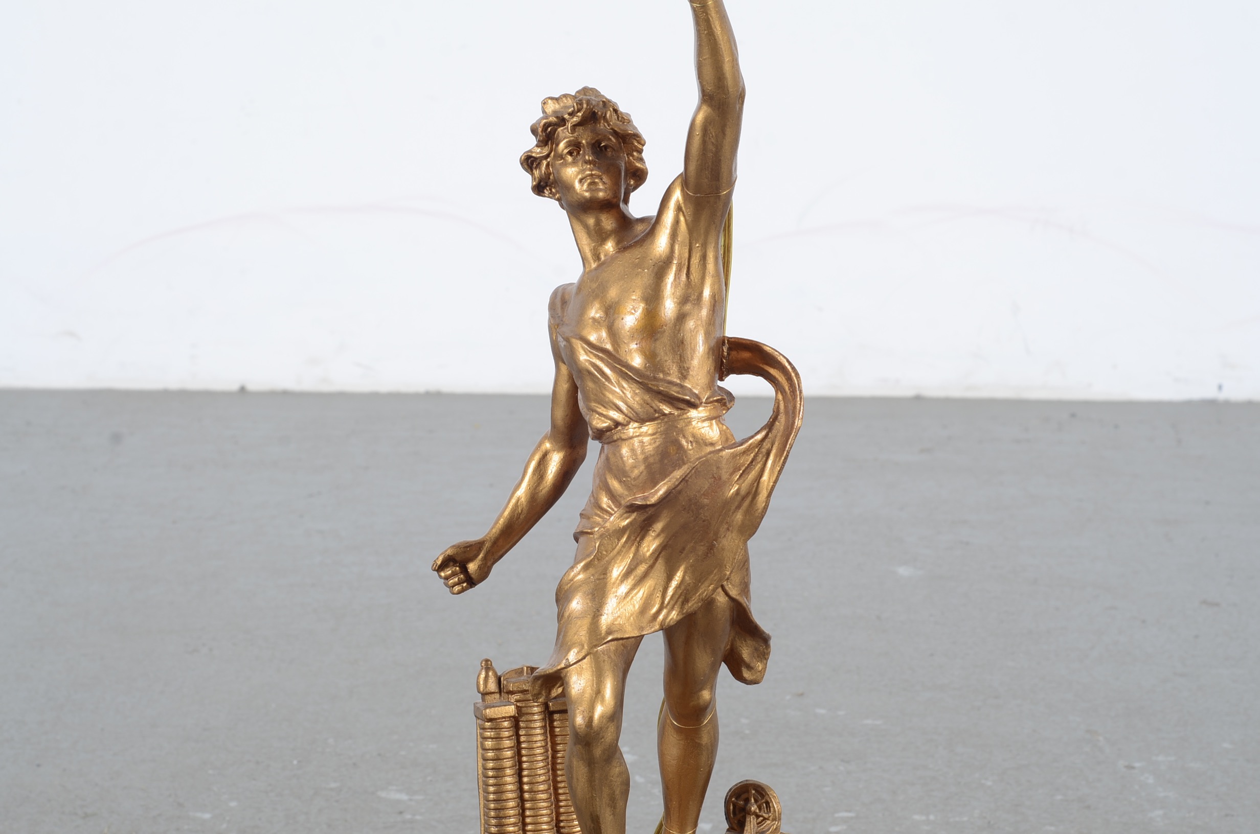 Neo-Grecian Figural Globe Lamp Statue