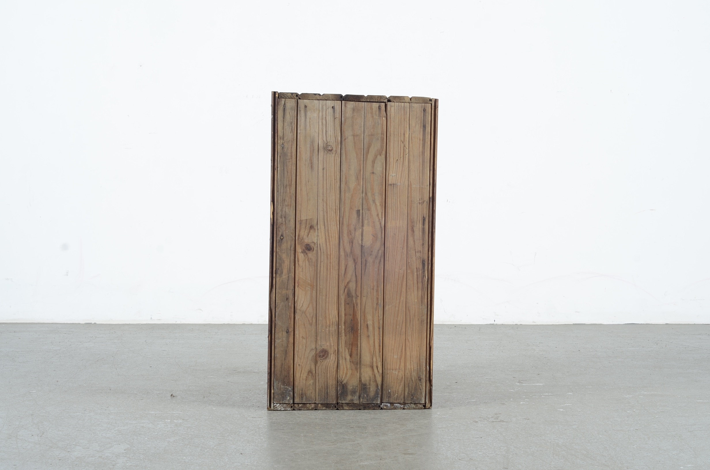 Pine Wood Slat Storage Cabinet