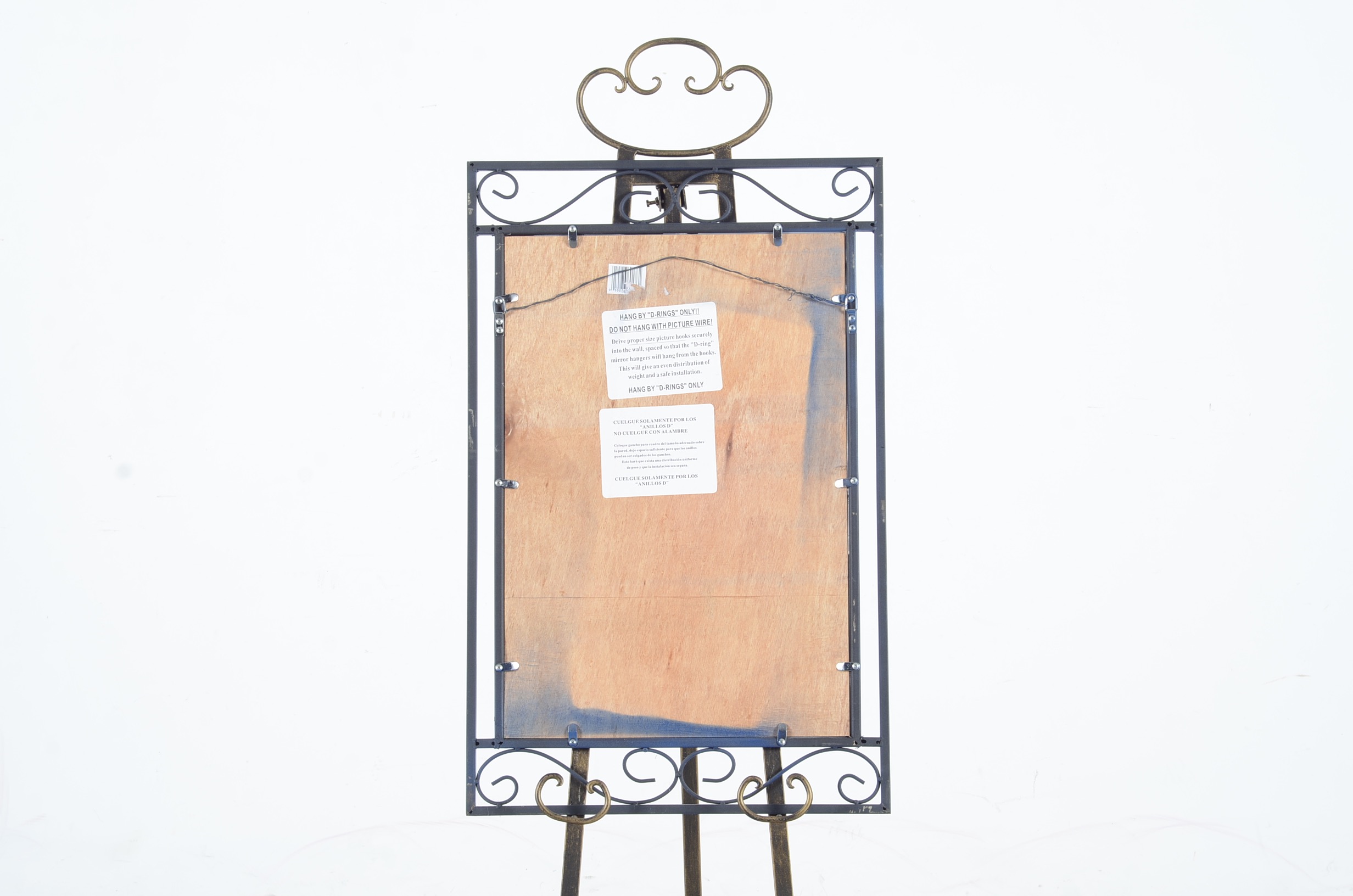 Blue Metal Framed Mirror