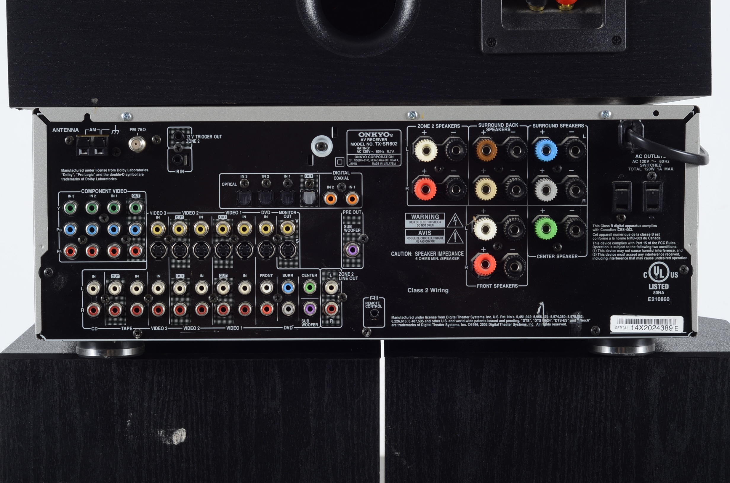 Home Audio Bundle Subwoofer AV Receiver Bose Speaker Pair