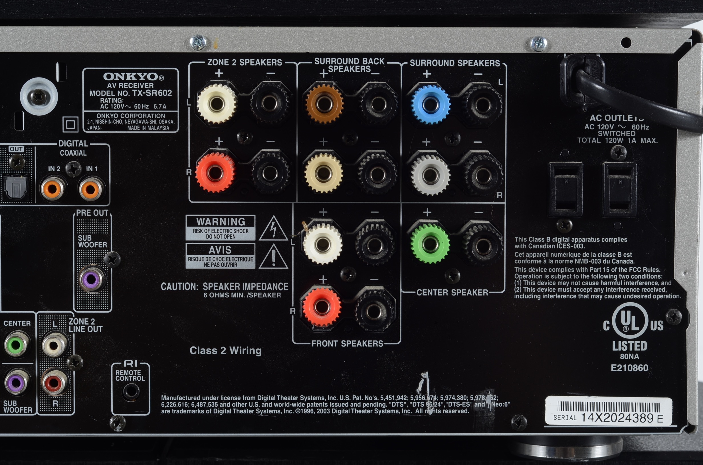 Home Audio Bundle Subwoofer AV Receiver Bose Speaker Pair