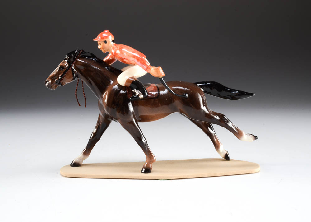 Hagen-Renaker Porcelain Horse and Jockey