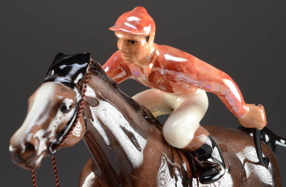 Hagen-Renaker Porcelain Horse and Jockey