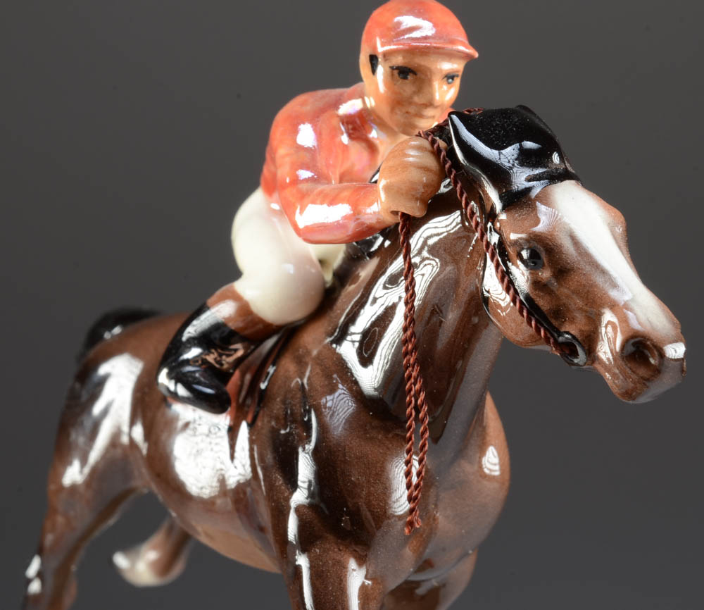 Hagen-Renaker Porcelain Horse and Jockey
