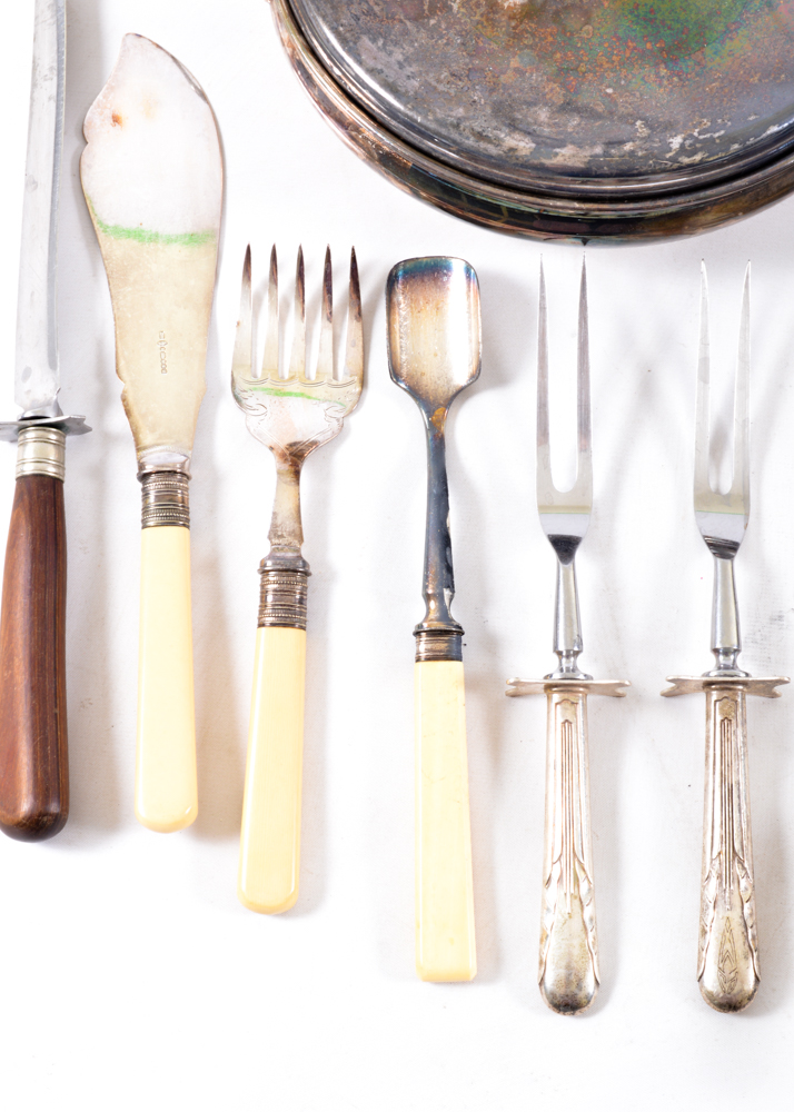 Assorted Silver Plated Serving Utensils