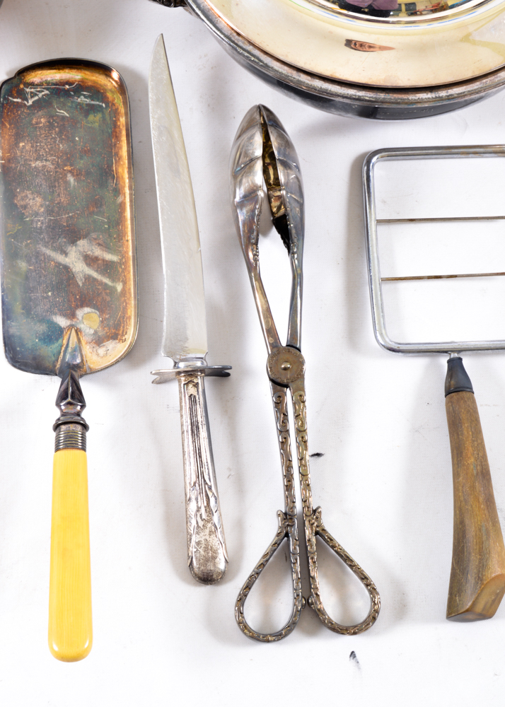 Assorted Silver Plated Serving Utensils