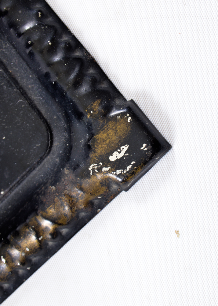 Tin and Wood Matchstick Holder with Fox