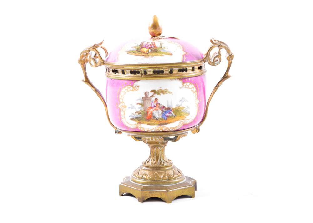 Meissen Style Lidded Compote Urn