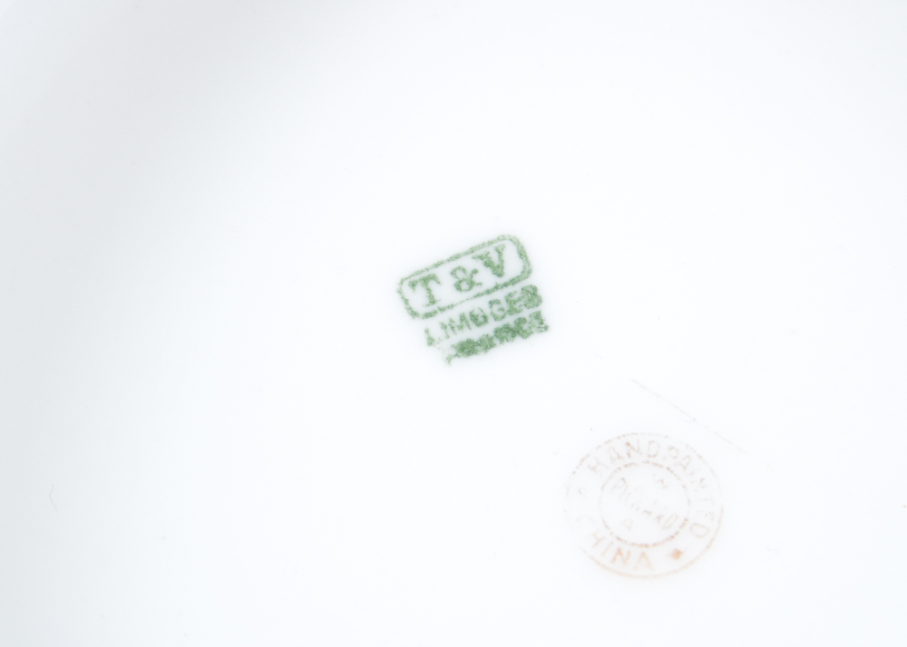 T&V Limoges France Hand-Painted Porcelain Bowl