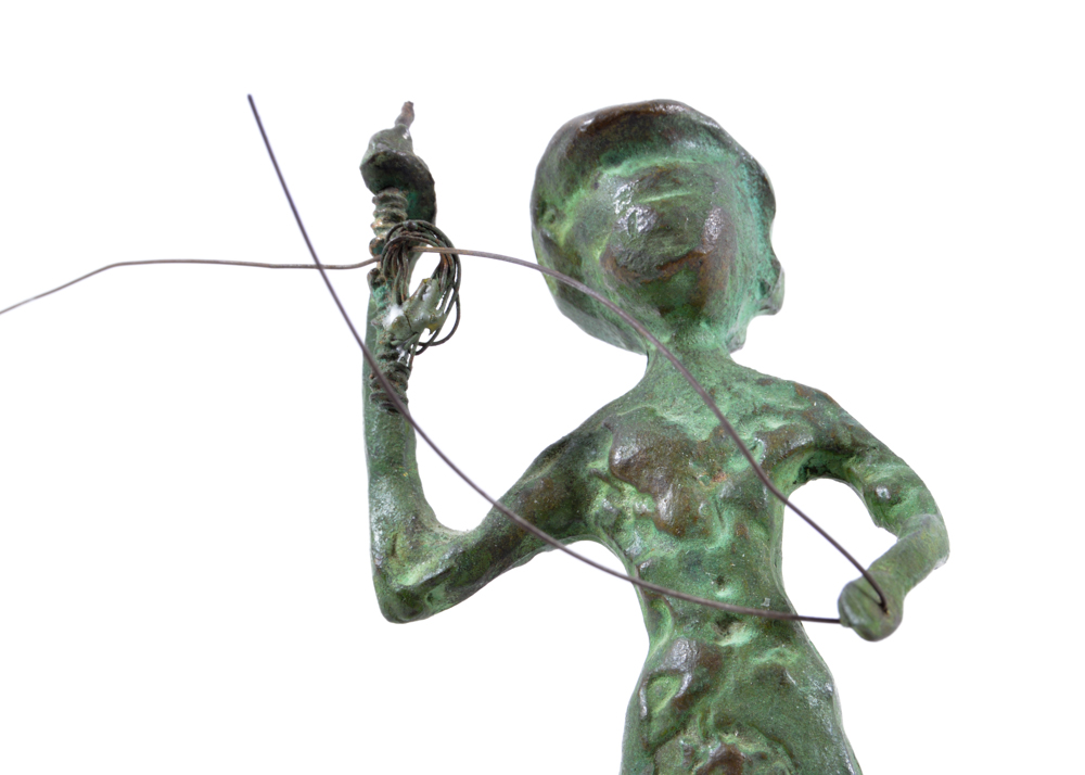 Cast Bronze Fly Fisherman Statuette