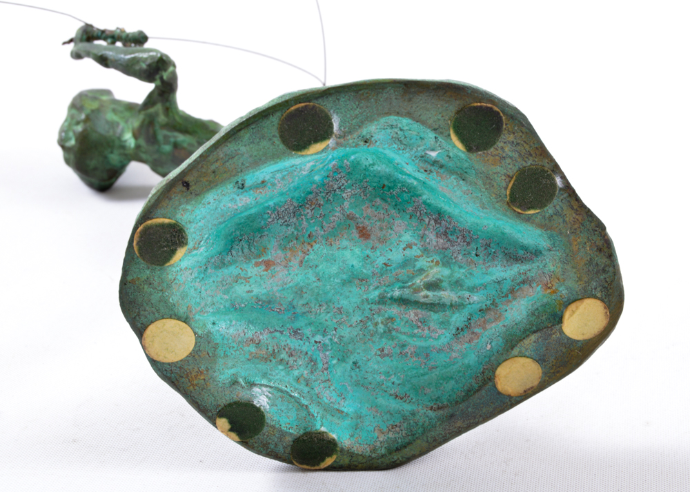 Cast Bronze Fly Fisherman Statuette