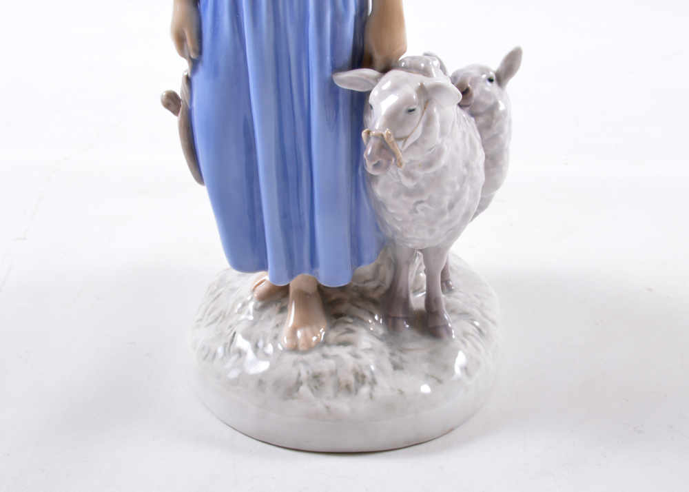 Bing and Grondahl Shepherdess with Sheep