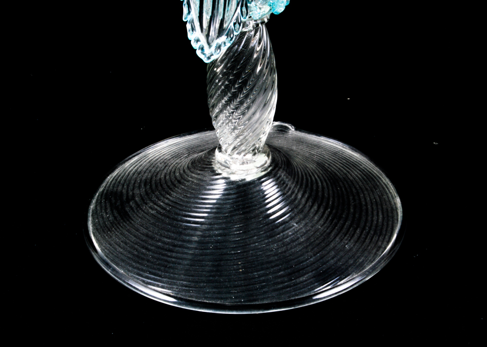 Venetian Glass Aquamarine Epergne
