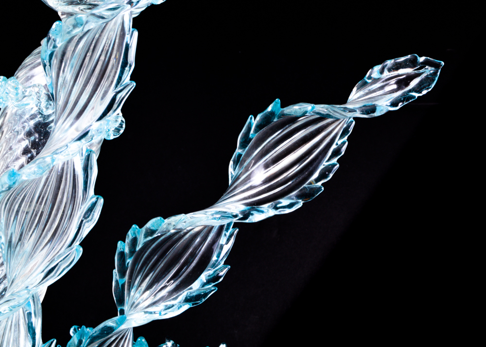 Venetian Glass Aquamarine Epergne