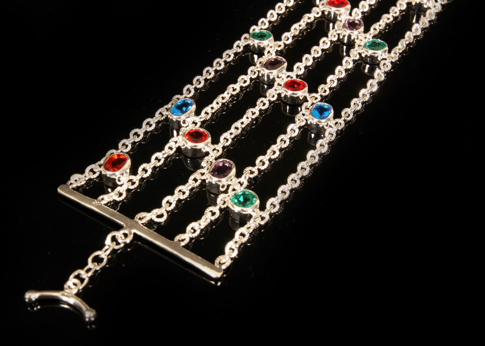 Sterling Silver Chainmail Cuff Bracelet