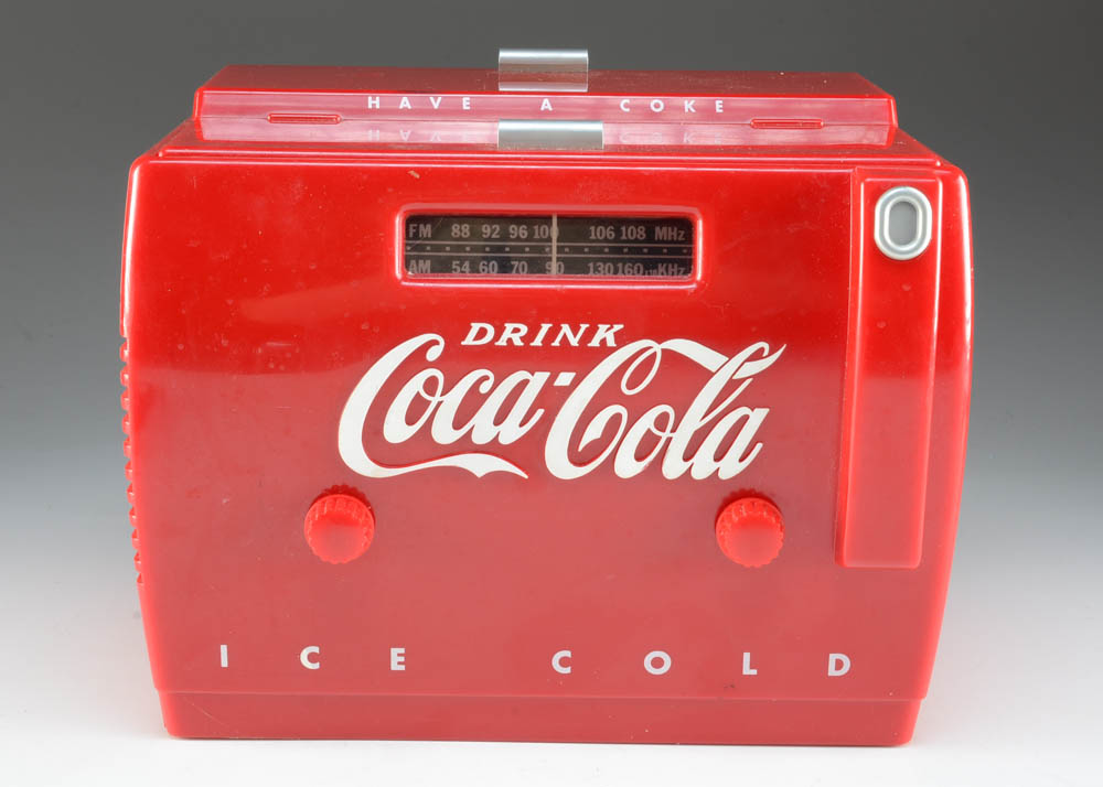 Coca Cola Red Cooler Cassette Tape Radio