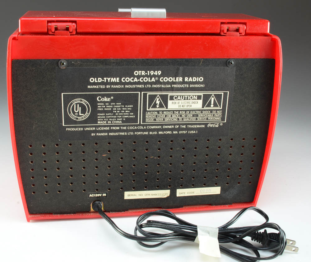 Coca Cola Red Cooler Cassette Tape Radio
