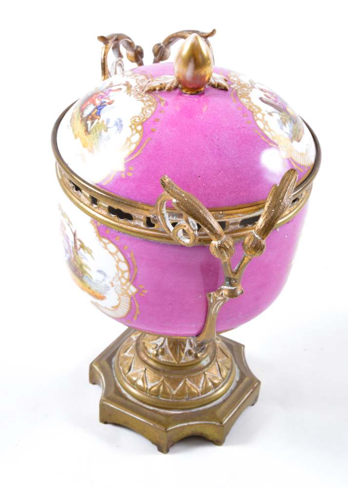 Meissen Style Lidded Compote Urn